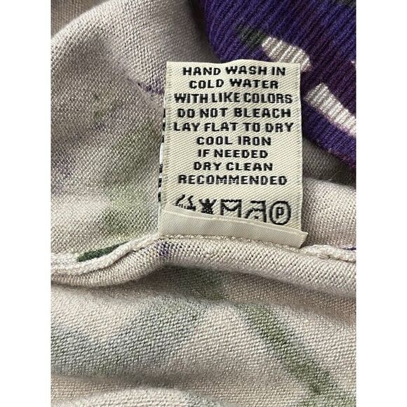 Vertigo Paris Womens Small Button Cardigan Sweater Grape Geometric NWT $160 - Picture 6 of 6